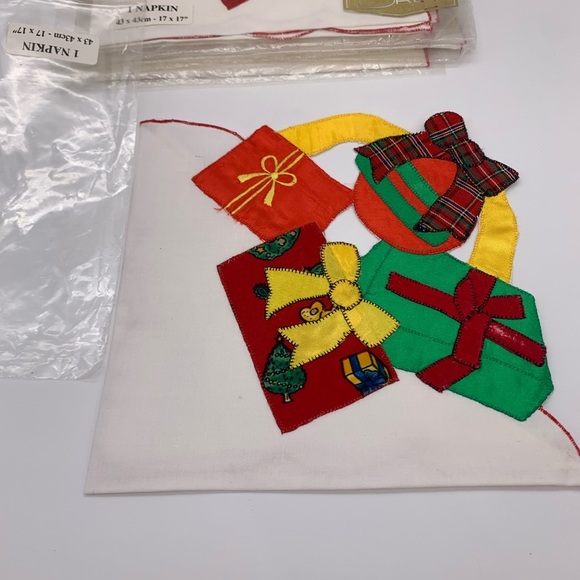 Brand New Lot Of 9 Vintage OREM Patchwork Holiday Napkins 17” X 17” India - Picture 10 of 16